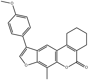 10-(4-methoxyphenyl)-7-methyl-1,2,3,4-tetrahydro-[1]benzofuro[6,5-c]isochromen-5-one 结构式