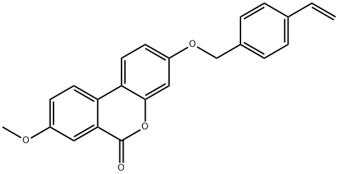 3-[(4-ethenylphenyl)methoxy]-8-methoxybenzo[c]chromen-6-one 结构式