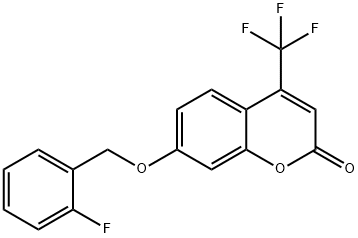 7-[(2-fluorophenyl)methoxy]-4-(trifluoromethyl)chromen-2-one 结构式