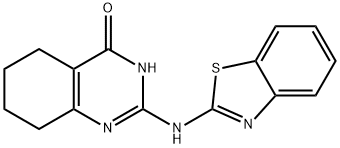 2-(苯并[D]噻唑-2-基氨基)-5,6,7,8-四氢喹唑啉-4(3H)-酮 结构式