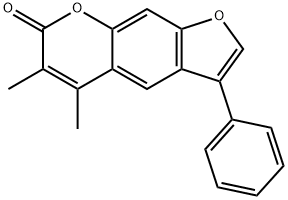 5,6-dimethyl-3-phenylfuro[3,2-g]chromen-7-one 结构式