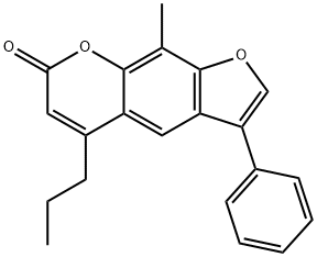 9-methyl-3-phenyl-5-propylfuro[3,2-g]chromen-7-one 结构式