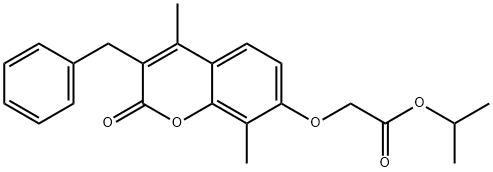 propan-2-yl 2-(3-benzyl-4,8-dimethyl-2-oxochromen-7-yl)oxyacetate 结构式