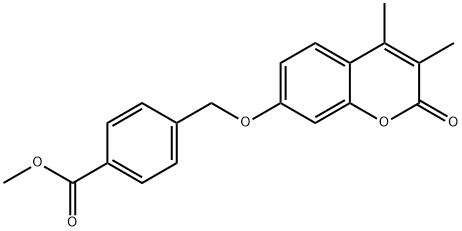 methyl 4-[(3,4-dimethyl-2-oxochromen-7-yl)oxymethyl]benzoate 结构式