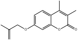 3,4-dimethyl-7-(2-methylprop-2-enoxy)chromen-2-one 结构式