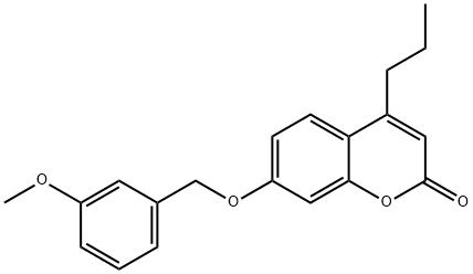 7-[(3-methoxyphenyl)methoxy]-4-propylchromen-2-one 结构式