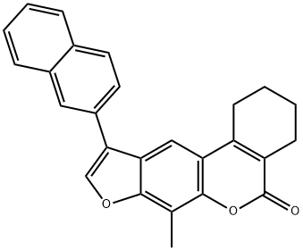 7-methyl-10-naphthalen-2-yl-1,2,3,4-tetrahydro-[1]benzofuro[6,5-c]isochromen-5-one 结构式