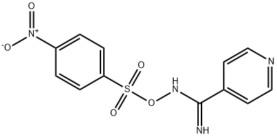 [(E)-[amino(pyridin-4-yl)methylidene]amino] 4-nitrobenzenesulfonate 结构式