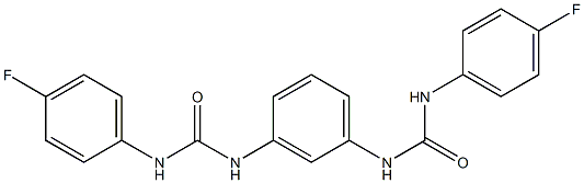 1-(4-fluorophenyl)-3-[3-[(4-fluorophenyl)carbamoylamino]phenyl]urea 结构式