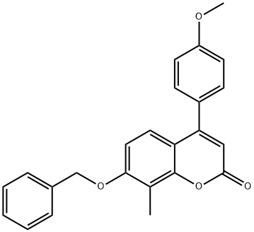 4-(4-methoxyphenyl)-8-methyl-7-phenylmethoxychromen-2-one 结构式