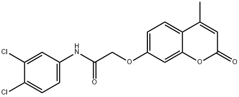 N-(3,4-dichlorophenyl)-2-(4-methyl-2-oxochromen-7-yl)oxyacetamide 结构式