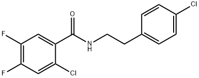 2-chloro-N-[2-(4-chlorophenyl)ethyl]-4,5-difluorobenzamide 结构式