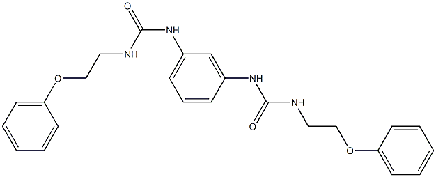 1-(2-phenoxyethyl)-3-[3-(2-phenoxyethylcarbamoylamino)phenyl]urea 结构式