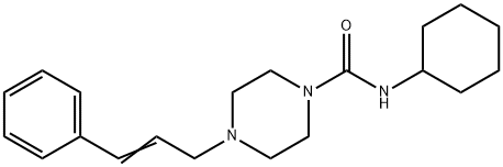 N-cyclohexyl-4-[(E)-3-phenylprop-2-enyl]piperazine-1-carboxamide 结构式