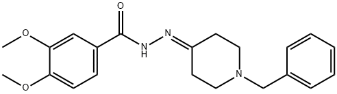 N-[(1-benzylpiperidin-4-ylidene)amino]-3,4-dimethoxybenzamide 结构式