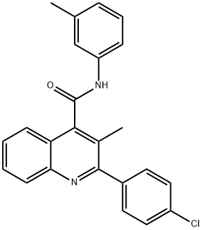 2-(4-chlorophenyl)-3-methyl-N-(3-methylphenyl)quinoline-4-carboxamide 结构式