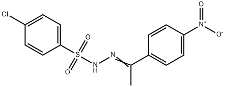 4-chloro-N-[(E)-1-(4-nitrophenyl)ethylideneamino]benzenesulfonamide 结构式
