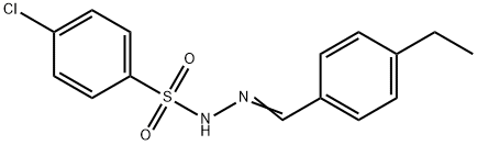 4-chloro-N-[(E)-(4-ethylphenyl)methylideneamino]benzenesulfonamide 结构式