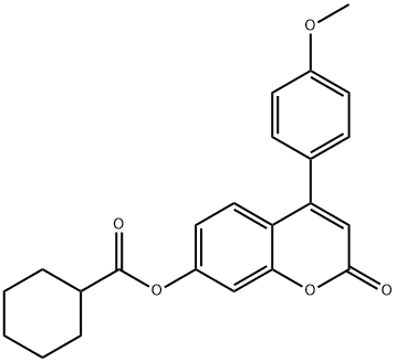 [4-(4-methoxyphenyl)-2-oxochromen-7-yl] cyclohexanecarboxylate 结构式