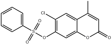 (6-chloro-4-methyl-2-oxochromen-7-yl) benzenesulfonate 结构式