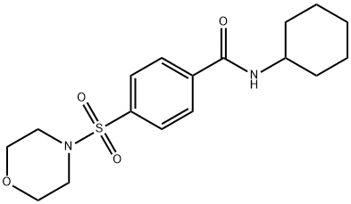 N-cyclohexyl-4-morpholin-4-ylsulfonylbenzamide 结构式