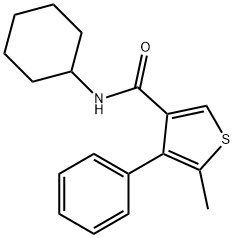 N-cyclohexyl-5-methyl-4-phenylthiophene-3-carboxamide 结构式