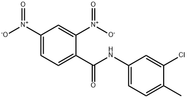 N-(3-chloro-4-methylphenyl)-2,4-dinitrobenzamide 结构式