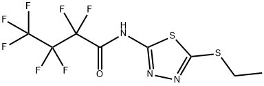 N-(5-ethylsulfanyl-1,3,4-thiadiazol-2-yl)-2,2,3,3,4,4,4-heptafluorobutanamide 结构式