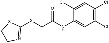 2-(4,5-dihydro-1,3-thiazol-2-ylsulfanyl)-N-(2,4,5-trichlorophenyl)acetamide 结构式