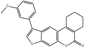 10-(3-methoxyphenyl)-1,2,3,4-tetrahydro-[1]benzofuro[6,5-c]isochromen-5-one 结构式
