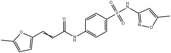 (E)-3-(5-methylfuran-2-yl)-N-[4-[(5-methyl-1,2-oxazol-3-yl)sulfamoyl]phenyl]prop-2-enamide 结构式