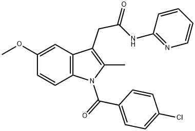 2-[1-(4-chlorobenzoyl)-5-methoxy-2-methylindol-3-yl]-N-pyridin-2-ylacetamide 结构式