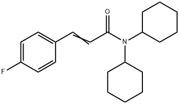 (E)-N,N-dicyclohexyl-3-(4-fluorophenyl)prop-2-enamide 结构式