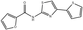 N-(4-thiophen-2-yl-1,3-thiazol-2-yl)furan-2-carboxamide 结构式