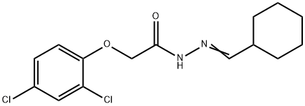 N-[(E)-cyclohexylmethylideneamino]-2-(2,4-dichlorophenoxy)acetamide 结构式