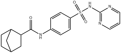 N-[4-(pyrimidin-2-ylsulfamoyl)phenyl]bicyclo[2.2.1]heptane-3-carboxamide 结构式