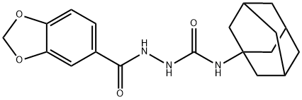 1-(1-adamantyl)-3-(1,3-benzodioxole-5-carbonylamino)urea 结构式