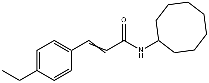 (Z)-N-cyclooctyl-3-(4-ethylphenyl)prop-2-enamide 结构式