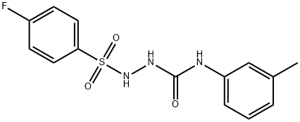 1-[(4-fluorophenyl)sulfonylamino]-3-(3-methylphenyl)urea 结构式