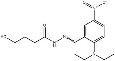 N-[(E)-[2-(diethylamino)-5-nitrophenyl]methylideneamino]-4-hydroxybutanamide 结构式