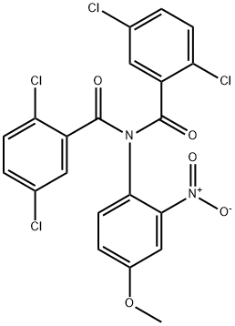 2,5-dichloro-N-(2,5-dichlorobenzoyl)-N-(4-methoxy-2-nitrophenyl)benzamide 结构式