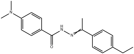 4-(dimethylamino)-N-[(E)-1-(4-ethylphenyl)ethylideneamino]benzamide 结构式