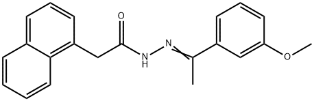 N-[(E)-1-(3-methoxyphenyl)ethylideneamino]-2-naphthalen-1-ylacetamide 结构式