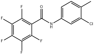 N-(3-chloro-4-methylphenyl)-2,3,4,5,6-pentafluorobenzamide 结构式