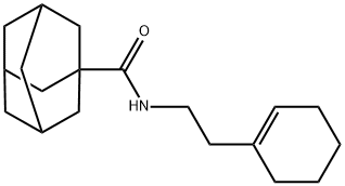 N-[2-(cyclohexen-1-yl)ethyl]adamantane-1-carboxamide 结构式