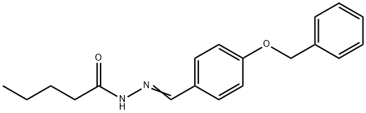 N-[(E)-(4-phenylmethoxyphenyl)methylideneamino]pentanamide 结构式