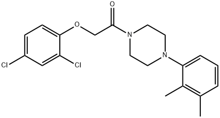 2-(2,4-dichlorophenoxy)-1-[4-(2,3-dimethylphenyl)piperazin-1-yl]ethanone 结构式