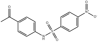 N-(4-acetylphenyl)-4-nitrobenzenesulfonamide 结构式