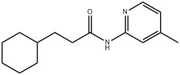 3-cyclohexyl-N-(4-methylpyridin-2-yl)propanamide 结构式