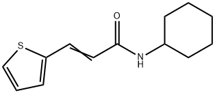 (E)-N-cyclohexyl-3-thiophen-2-ylprop-2-enamide 结构式